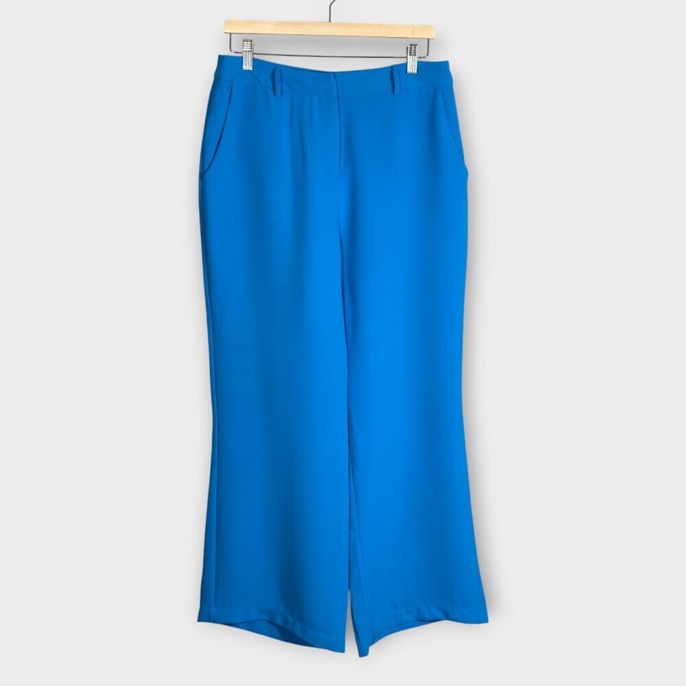 Showpo. Dress Pants Sz 10 US Blue Pockets Officecore